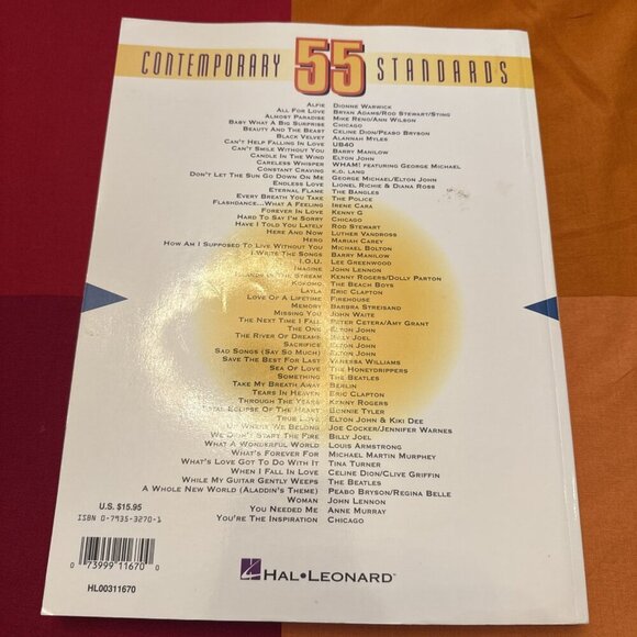 Contemporary 55 Standards Piano Vocal Guitar Hal Leonard 1994 Paperback. New - Picture 3 of 6